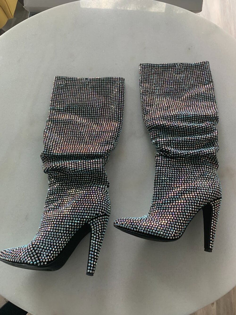 Steve Madden Rhinestone Slouch Boots - Picture 2 of 11